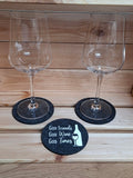 Filzuntersetzer "Good Friends, Good Wine, Good Times"
