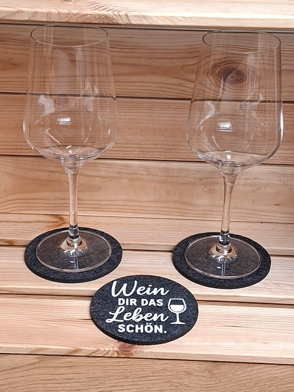 Filzuntersetzer "Wein Dir Das Leben Schön"