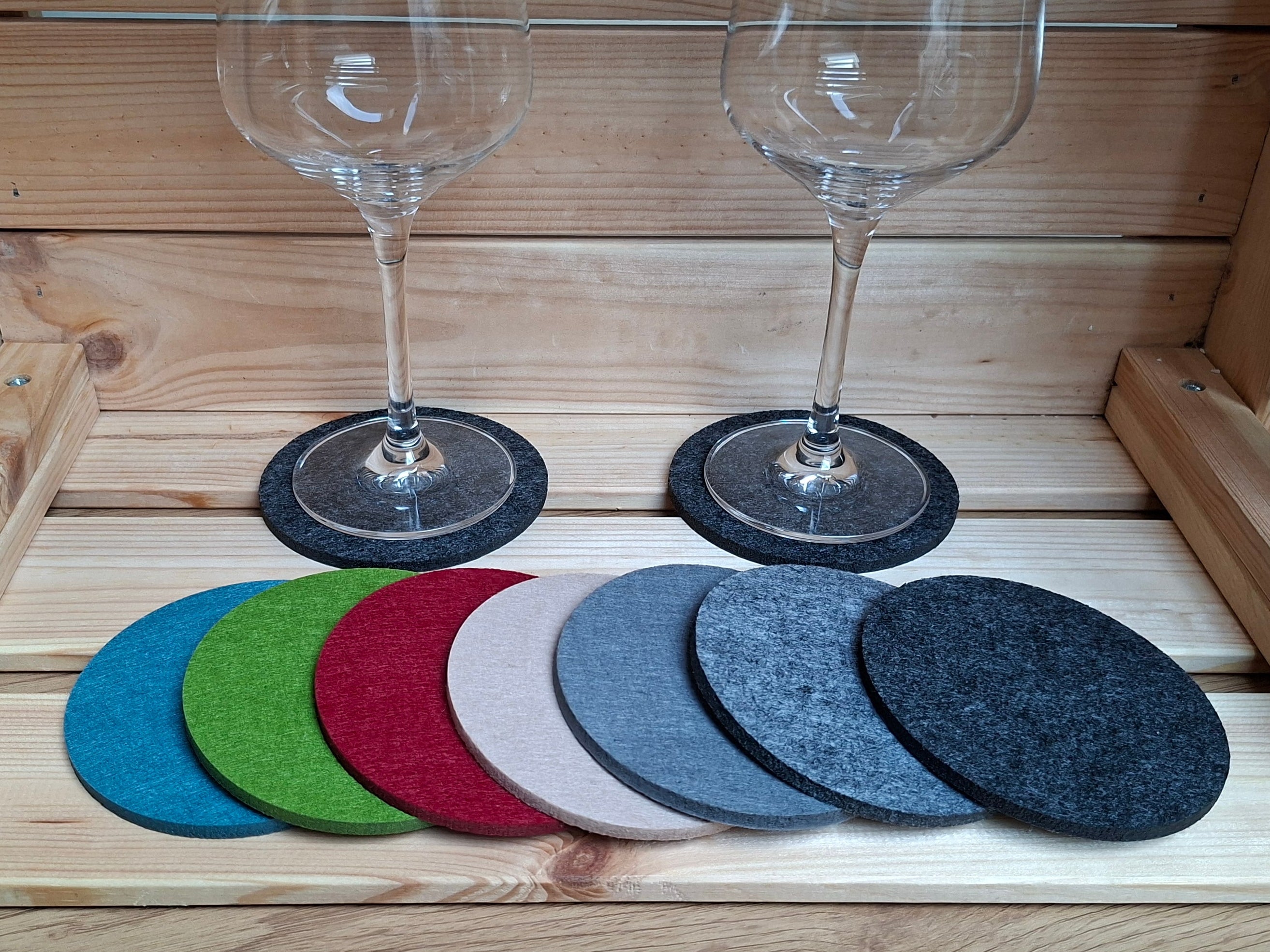 Filzuntersetzer "Let's Talk About Wein"