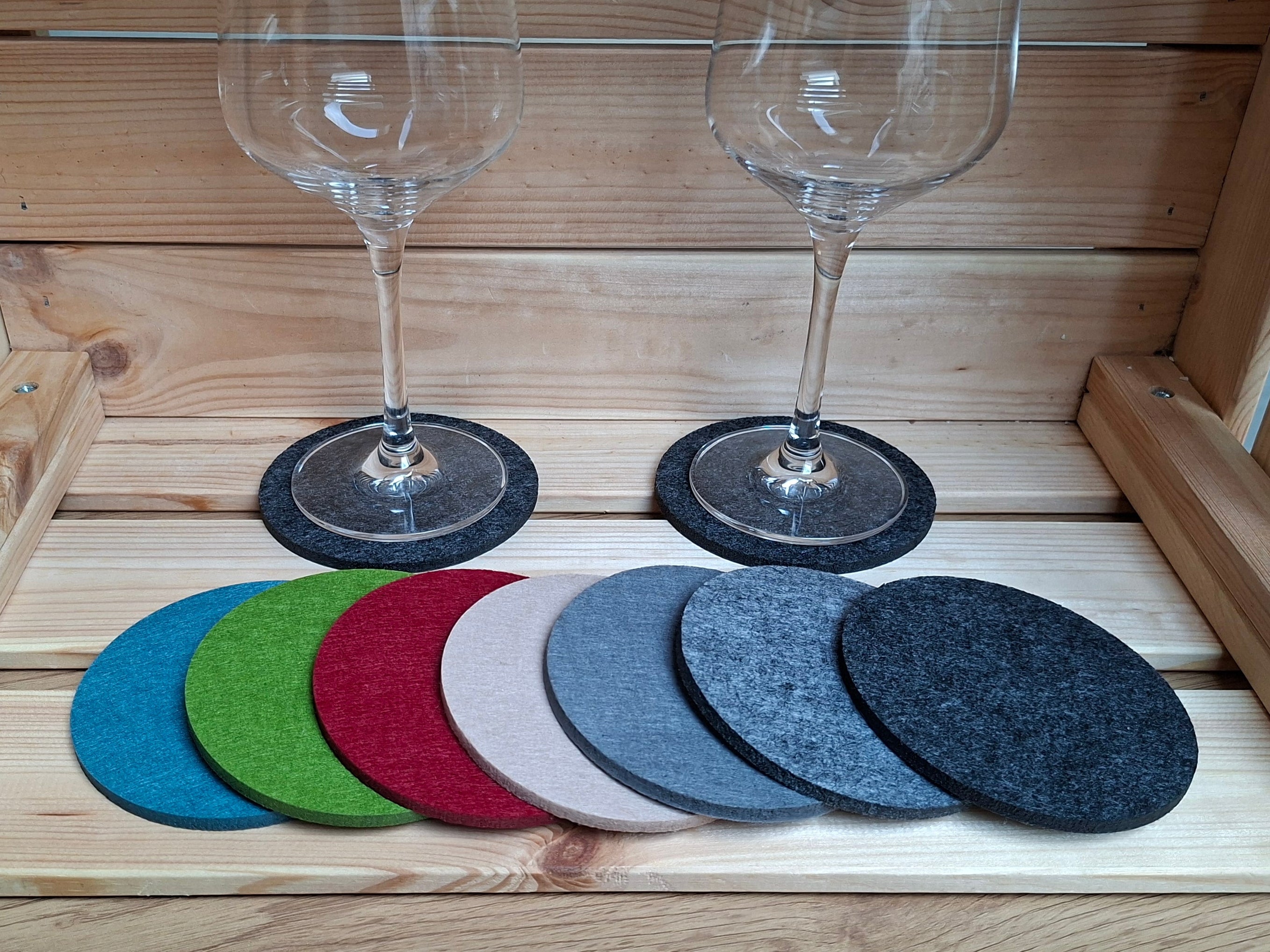 Filzuntersetzer "Wine O'clock"