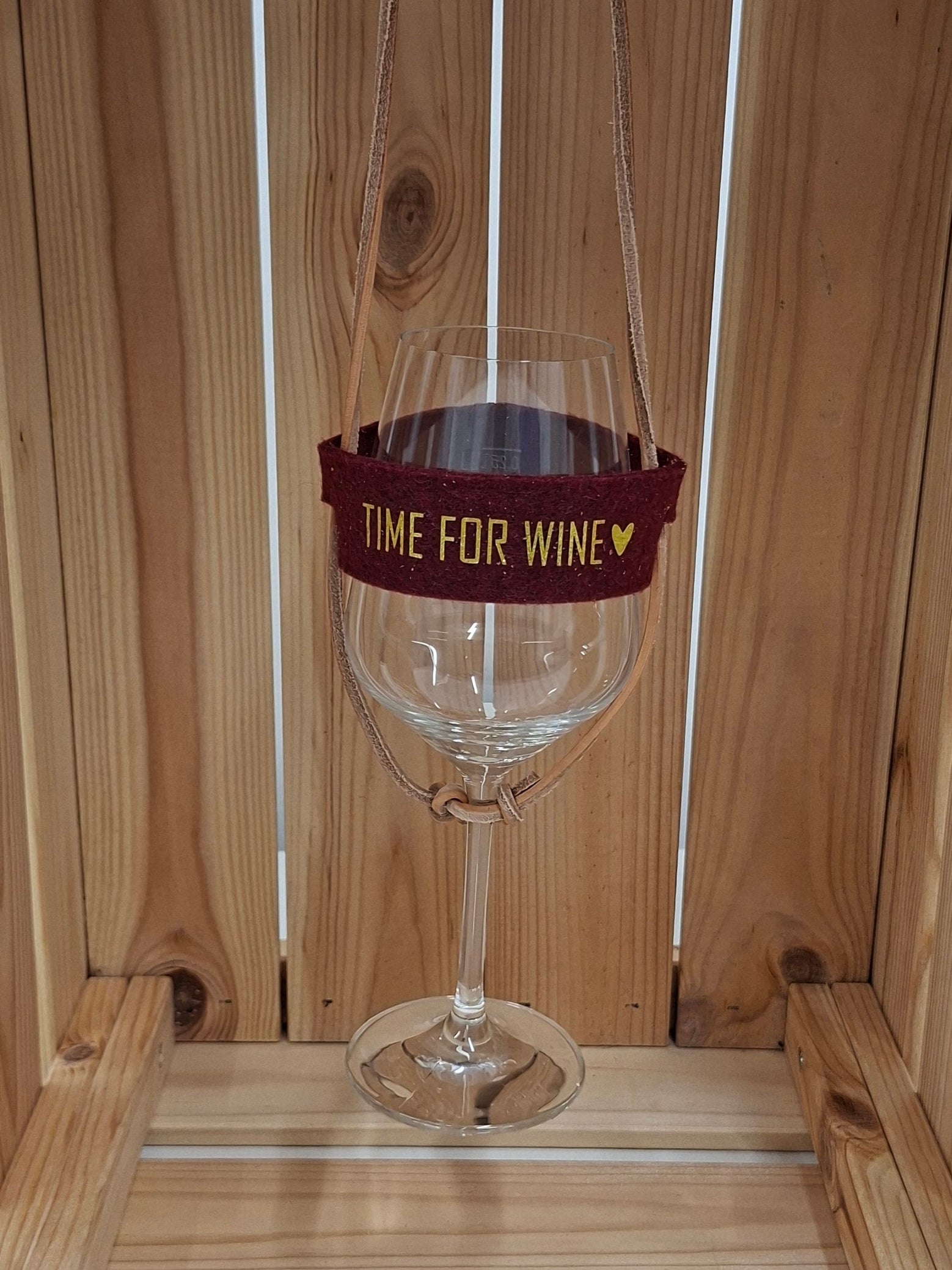 Weinglashalter "Time For Wine"