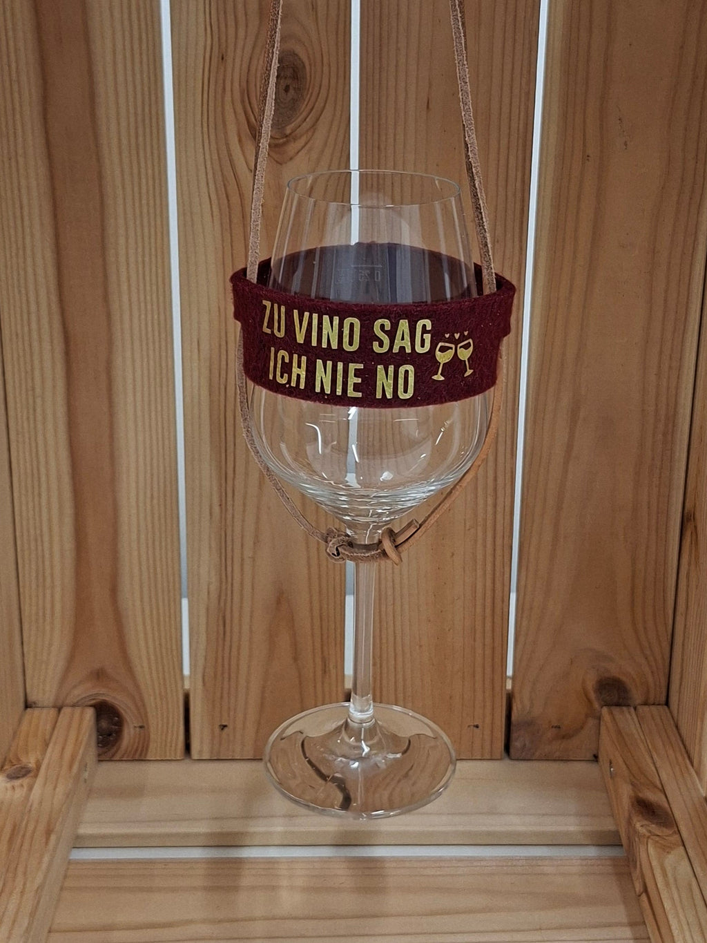 Weinglashalter "Zu Vino Sag Ich Nie No"